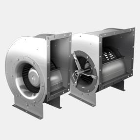 Direct-driven single and double suction centrifugal fans with forward-curved...